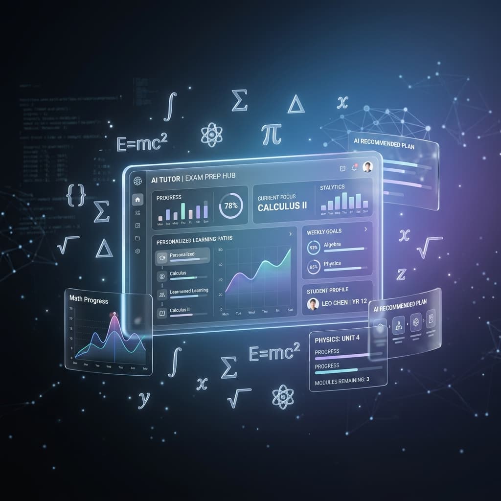 AI Learning Dashboard Illustration
